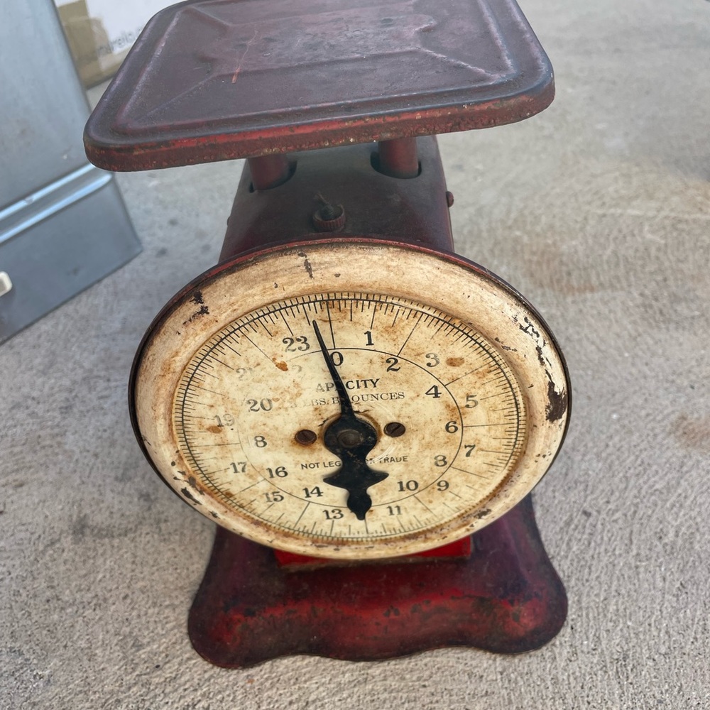 Antique weight scale